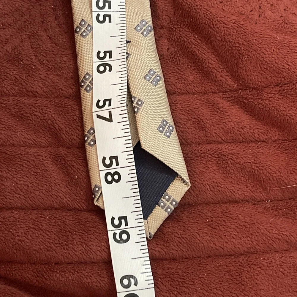 MICHAEL KORS 100% Silk Tie Men's‎ Beige And Gray Necktie  3